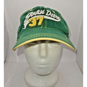 JOHN DEERE 37 ADJUSTABLE STRAPBACK BASEBALL HAT CAP GREEN YELLOW,OUTDOOR